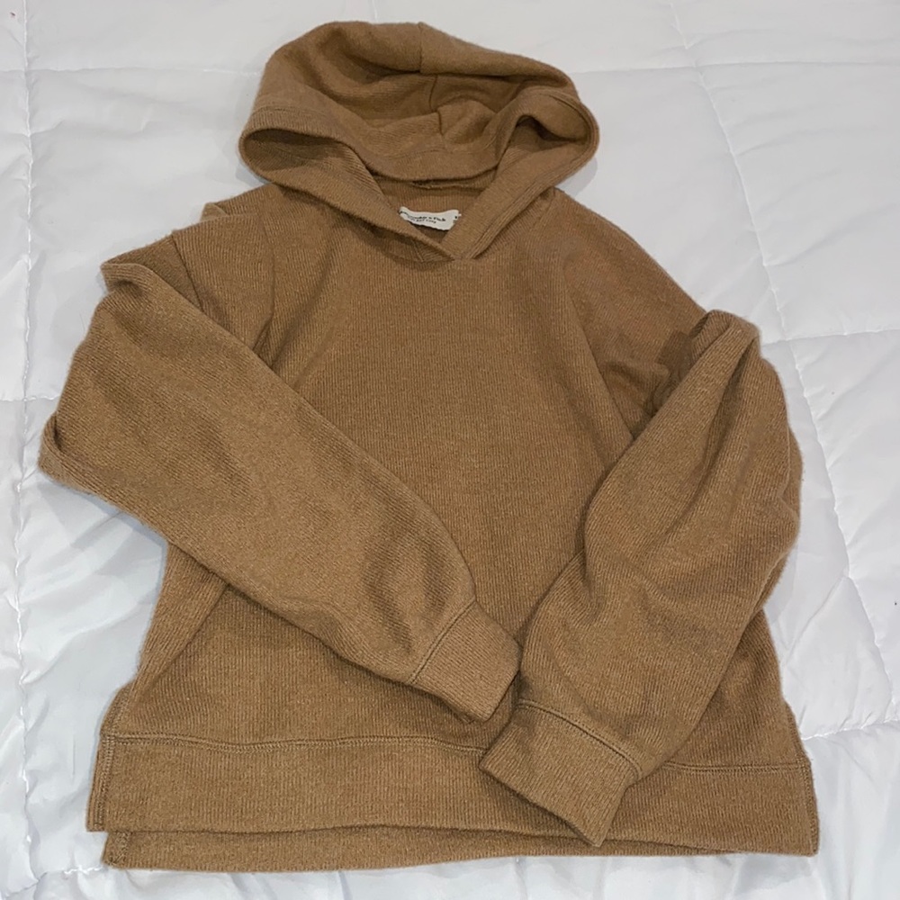 Abercrombie & Fitch Light Sweater Hoodie Top Brown